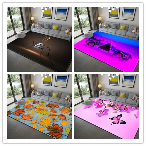 

Pink Butterfly Pattern Carpets For Living Room Bedroom Decorate Mats 3D Printing Kids Room Play Area Rugs Coffee Table Floor Rug