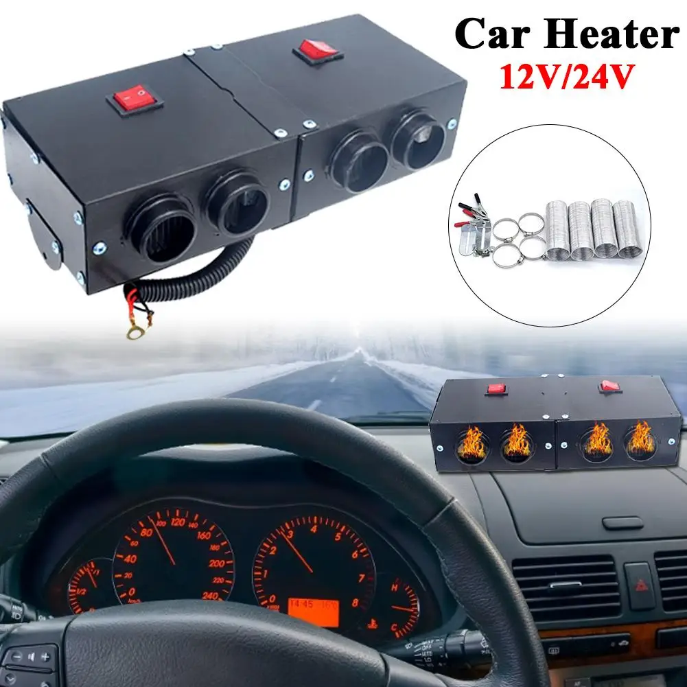 

Car Heater 12V/24V Car Air Heater Hot Cool Fan Windscreen Window Demister Defroster Car Heater For Car Truck Accessories