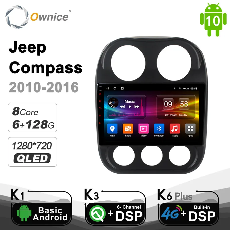 6G + 128G Ownice 8 Core Android 10 0 автомобильный проигрыватель с радио и GPS для Jeep Compass 1 МК 2009 2015