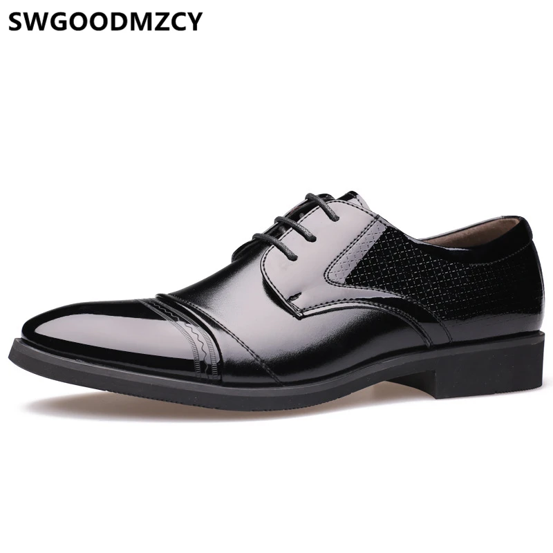 Деловая обувь для мужчин офисная кожаная итальянская формальная Мужская