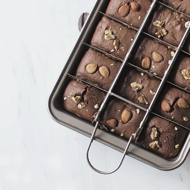Форма для пирожных Brownie антипригарная сковорода квадратная выпечки хлеба