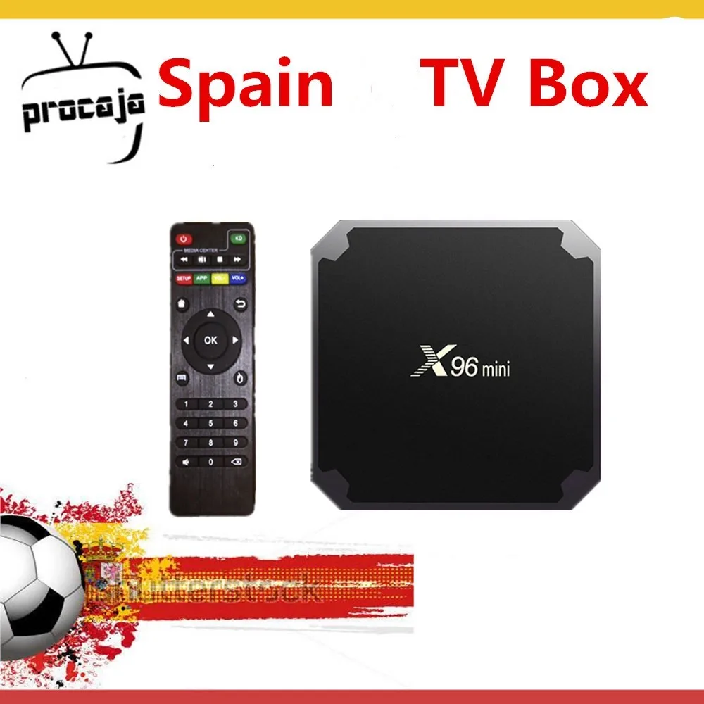 Procaja испанское ТВ X96MINI S905W 2G/16G Android 9 0 коробка испанский арабский французский Смарт
