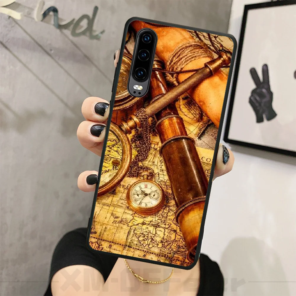 Viviana панк карта Приключения черный мягкий чехол для телефона из ТПУ Huawei P8 lite 2017 P9