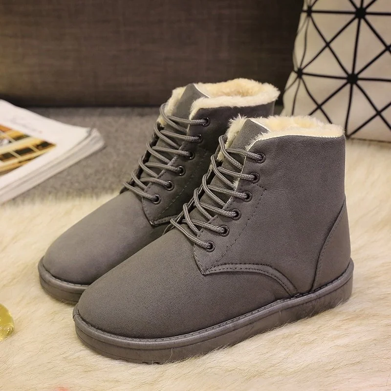 

Black Boots Women Winter Shoes Women's Boot 2020 Classic Style Ankle Boots for Woman Snow Booties Warm Shoes Plus Size