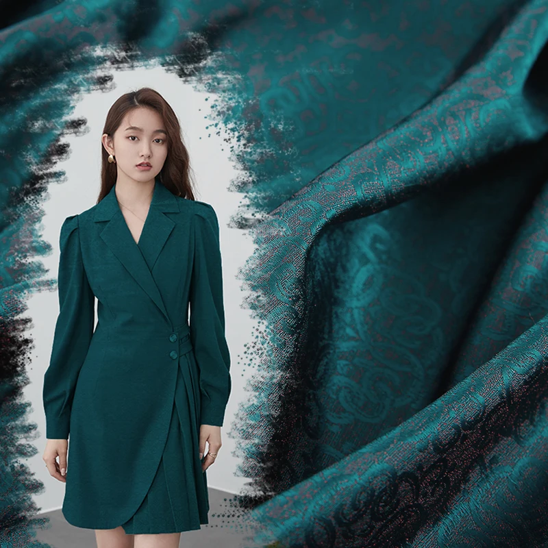 70 нейлоновый темно-зеленый Чонсам высокой плотности модная жаккардовая ткань в