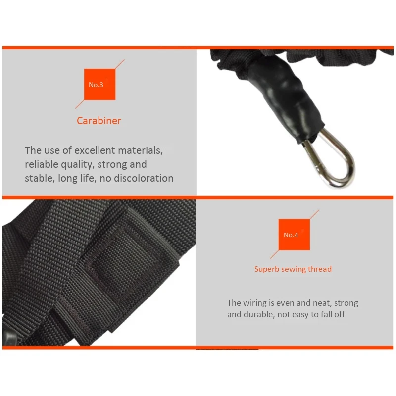 

Double Resistance Band Double Anti-Waist Leg Elastic Band Sled Workout Equipment Yoga Training Rope Pull Rope Workout