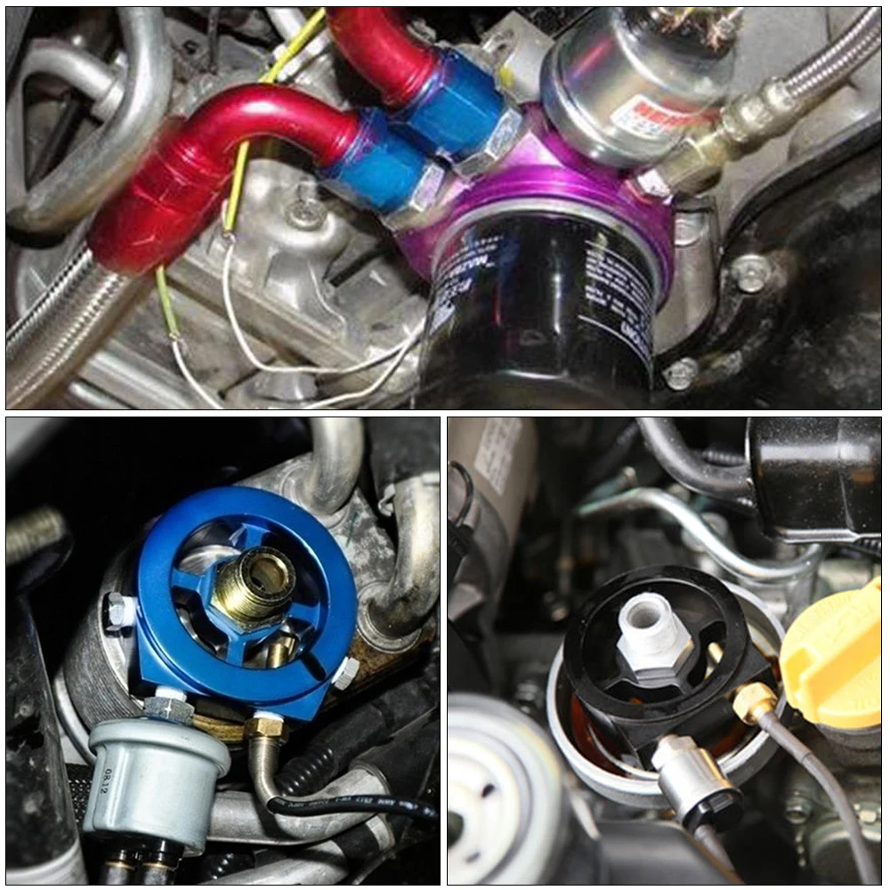WLR RACING M20X1.5 3/4 16 1/8 NPT алюминиевый гоночное масло манометр Масляный фильтр Кулер