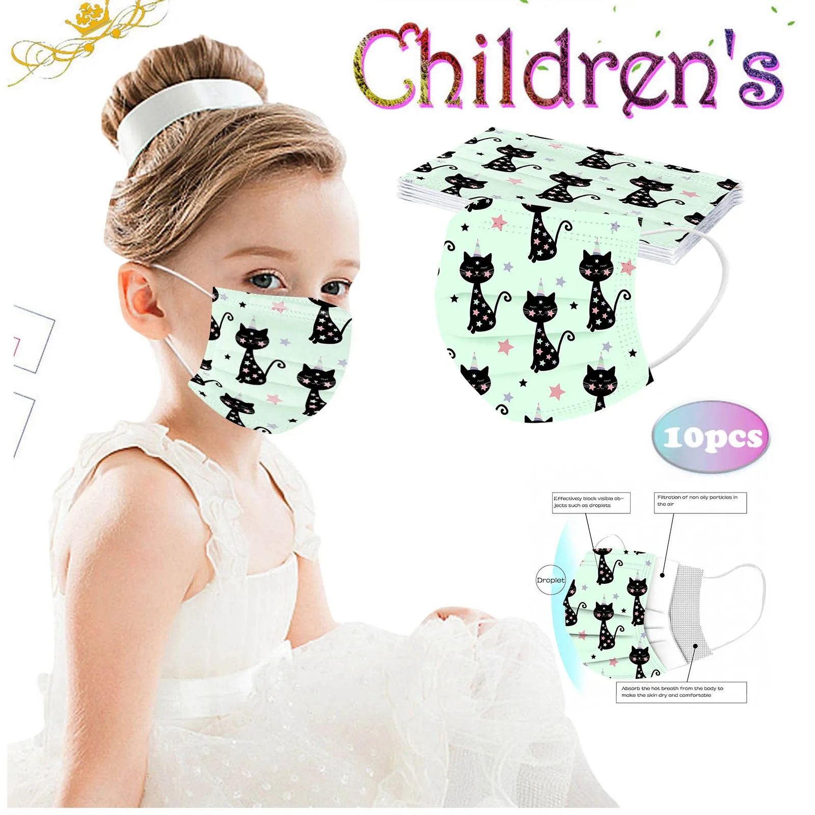 10 шт. одноразовые маски для лица с ушной петлей|Аксессуары костюмов| |