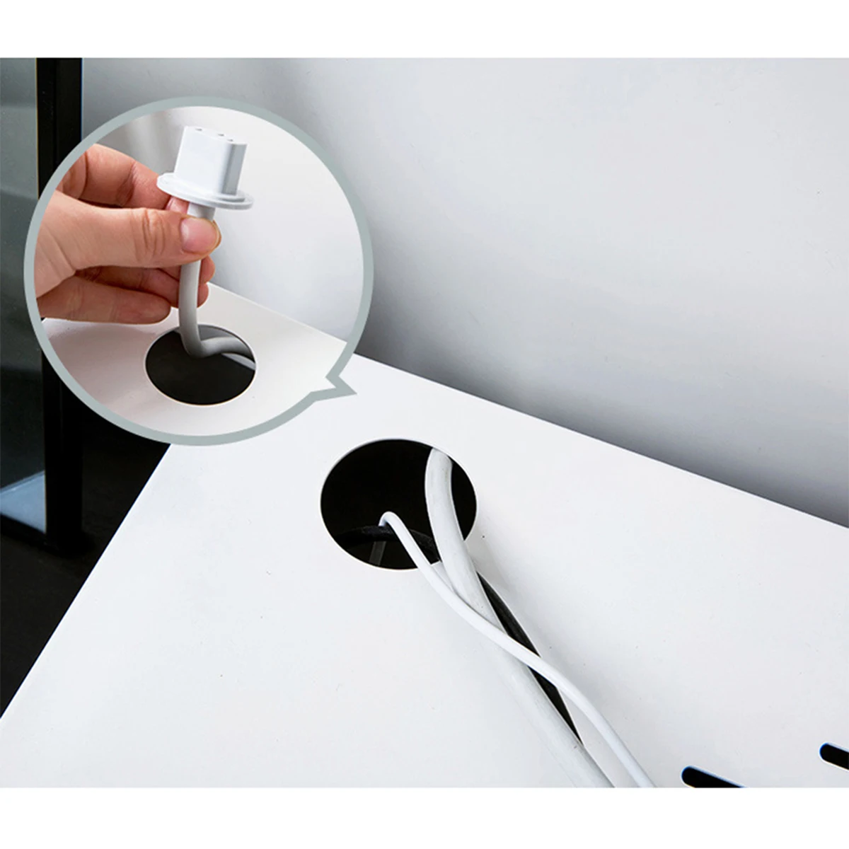 

Computer Monitor Stand Riser Desk Laptop Organizer with Pen Panel Grooves Cable Storage Hole Desktop Holder for Home Office PC