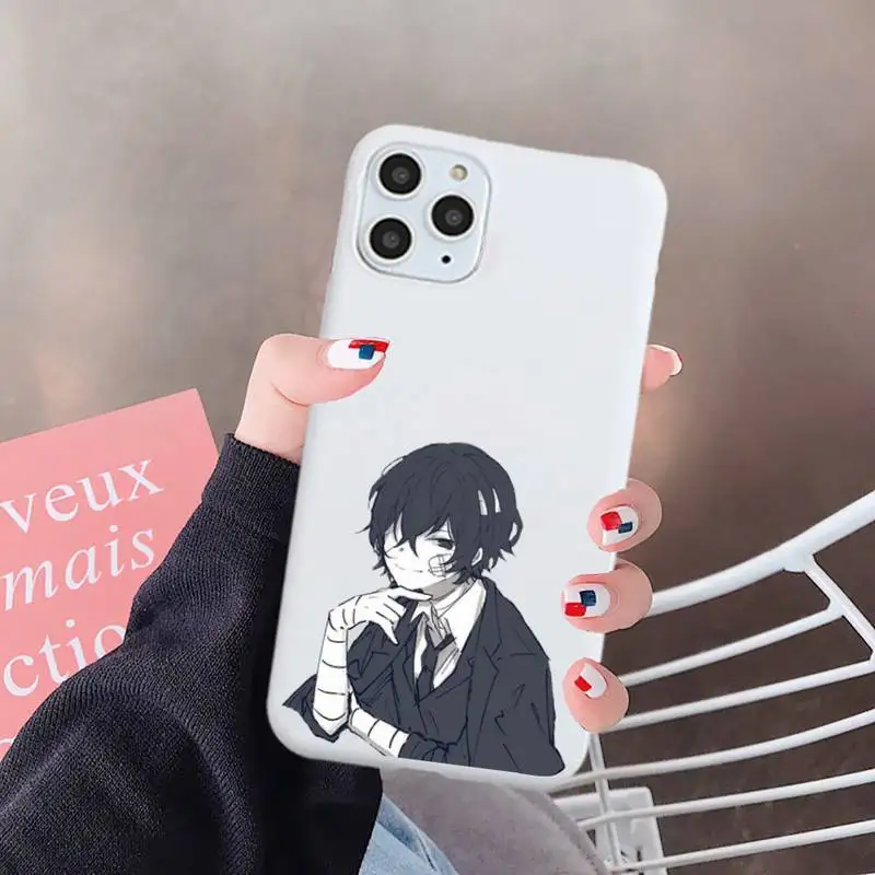 

Bungou Stray Dog Anime luxury mobile Phone Case coque Candy Color for iPhone 6 7 8 11 12 s mini pro X XS XR MAX Plus