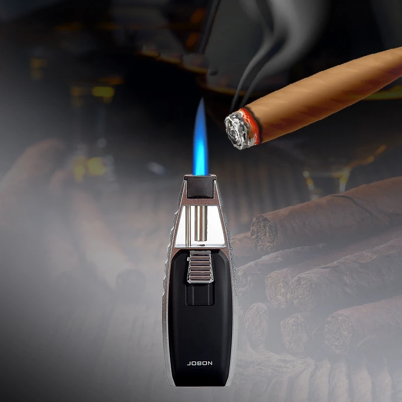 jobon outdoor pen spray gun jet torch lighter turbo gas kitchen bbq metal windproof butane cigar pipe lighter gadgets for men free global shipping