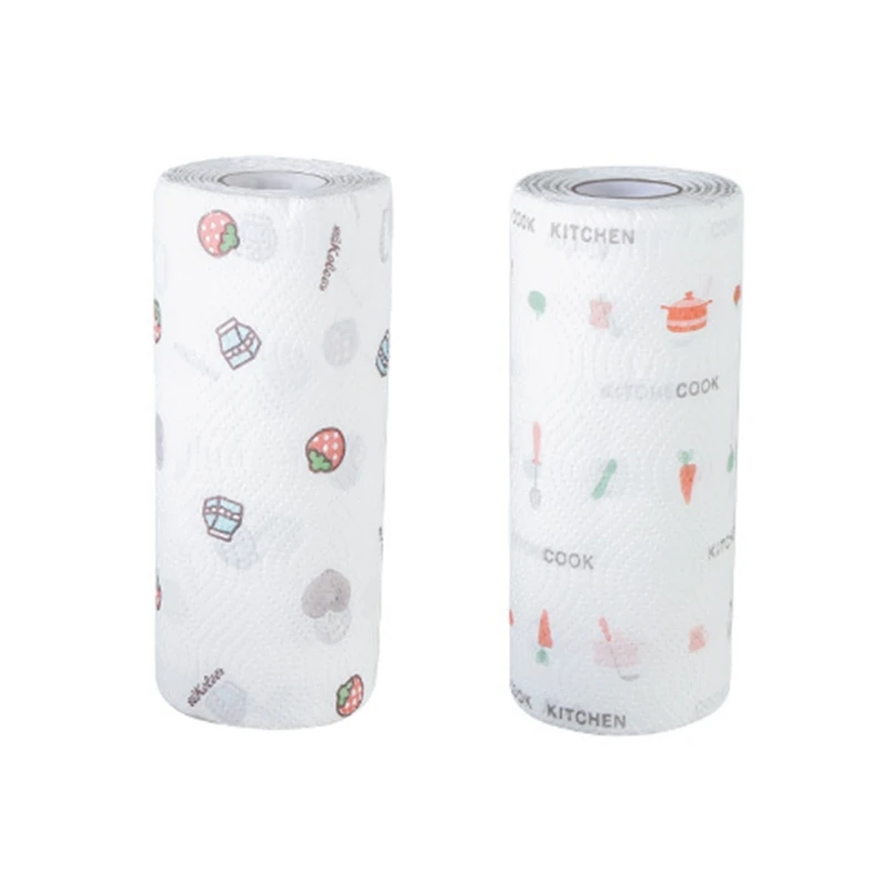 

80pcs Disposable Kitchen Paper Towels Dishcloth Household Cleaning Wipe Cloth F19B