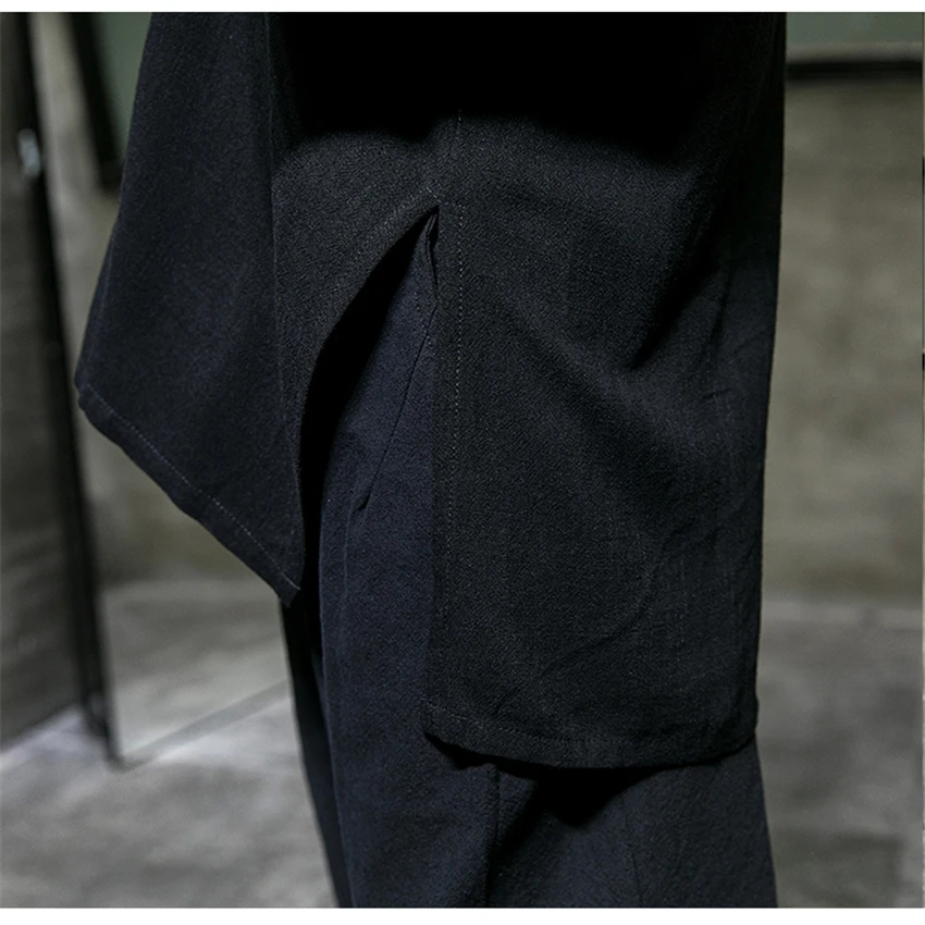 Кардиган мужской с вышивкой дракона хаори уличная одежда в стиле Харадзюку