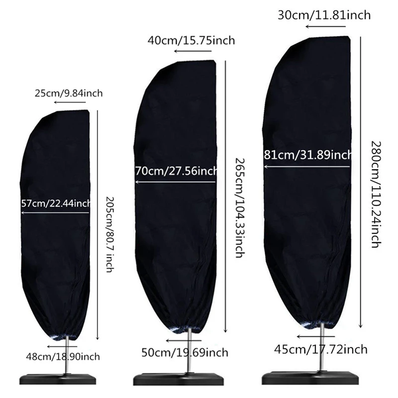 

Waterproof Cover Outdoor Sunshade Umbrella Cover Garden Weatherproof Patio Cantilever Parasol Rain Cover Accessories