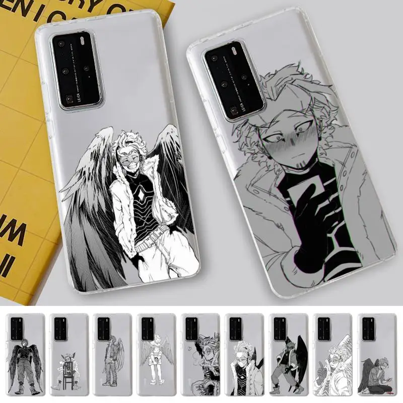 

Hawks Coat Anime My Hero Academia Phone Case For Huawei P 20 30 40 pro lite Psmart2019 Honor 8 10 20 Y5 6 2019 Nova3E