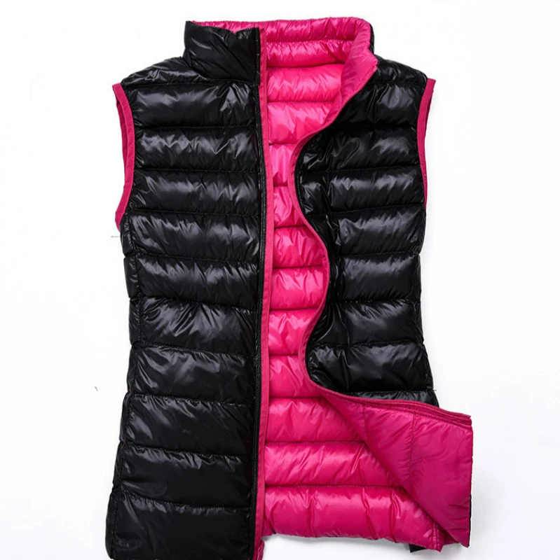 Женские осенние зимние теплые жилеты ультра светильник пуховый жилет
