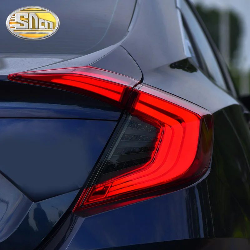 

Автомобильный Стайлинг для Honda Civic x 2016 2017 2018 светодиодная противотуманная фара задняя лампа DRL + тормоз + Парк + сигнальный светильник s задний...