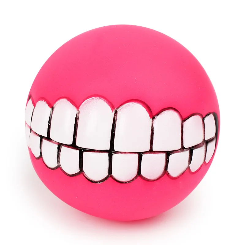 Pet Puppy Dog Funny Ball Teeth Silicone Toy Chew Sound Dogs cat Play Toys Soft Rubber Squeaker Squeaky toy trainning | Дом и сад