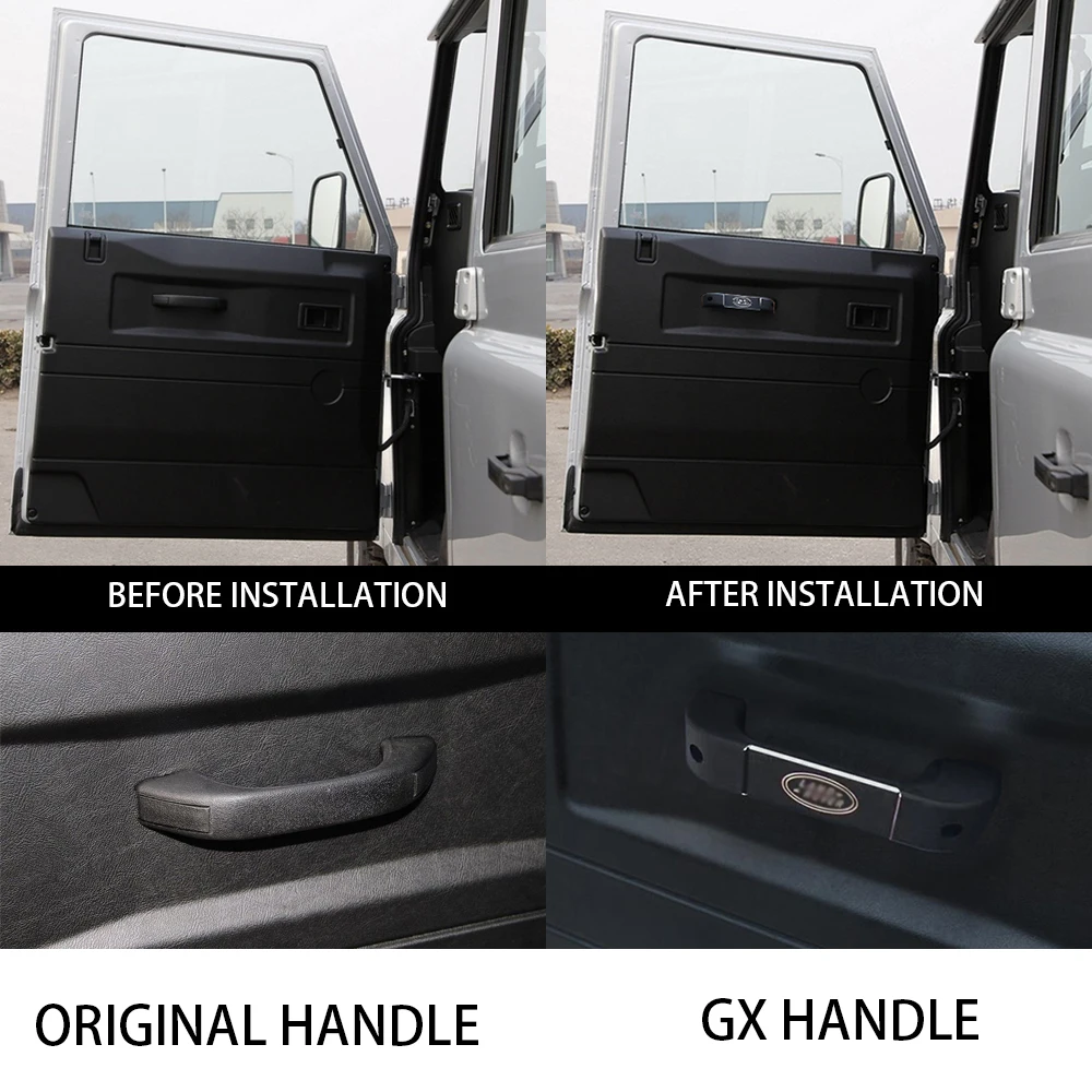 Внутренняя отделка автомобиля из алюминиевого сплава черная дверная ручка