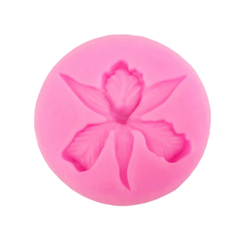 3D формочка из силикагеля в форме орхидеи тисненые мягкие конфеты шоколадные