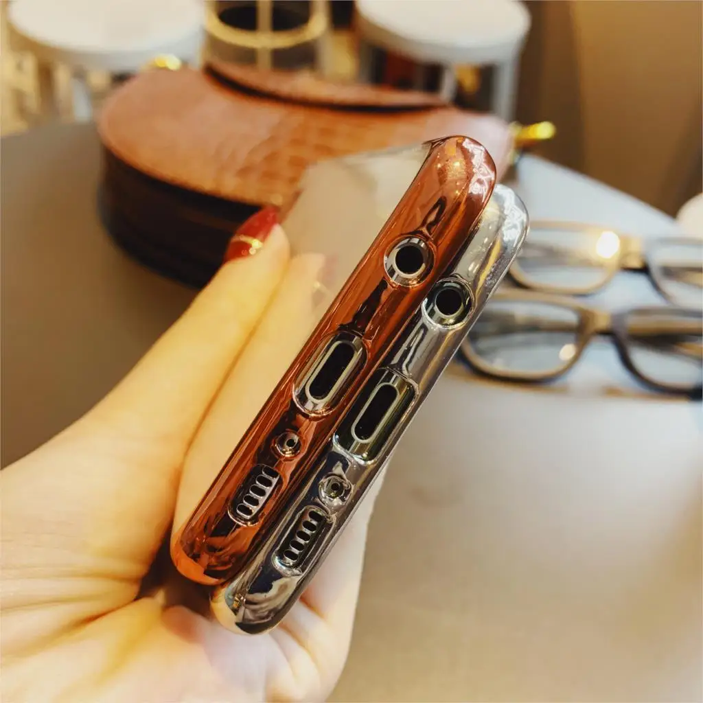 Тонкий прозрачный мягкий силиконовый чехол из ТПУ с цветным покрытием для Huawei P20