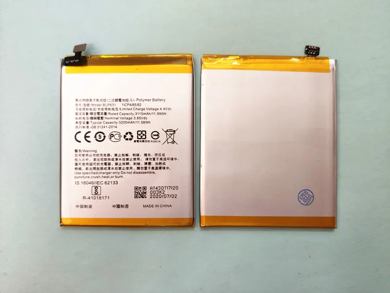 B TAIHENG 3115mAh BLP631 запасная батарея для мобильного телефона аккумулятора Oppo A77