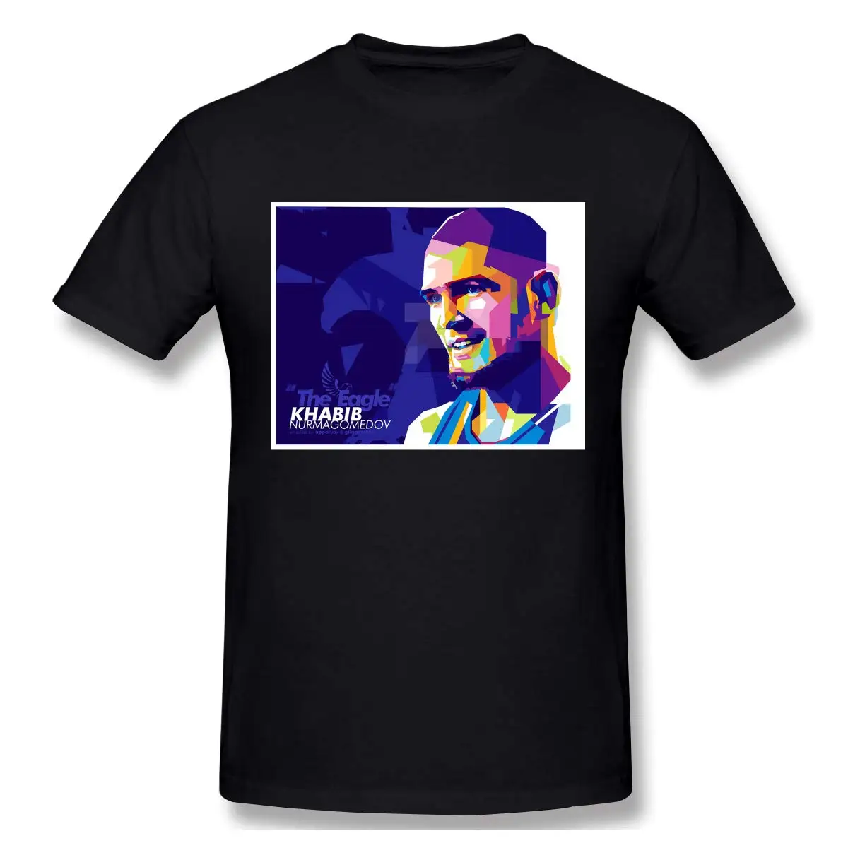 RDYLLLY Khabib Nurmagomedov Mens Black T Shirt Bear LogoSummer Short Sleeves Fashiont |