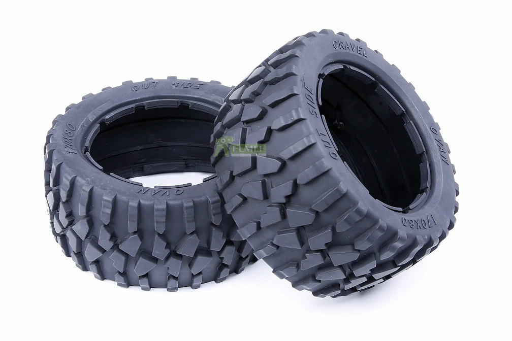 Gravel Tire Front or Rear Tyre Skin Set Fit for 1/5 HPI ROVAN KM BAJA 5B SS | Игрушки и хобби