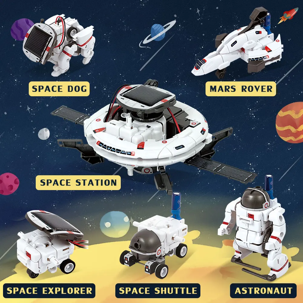 Солнечный робот Обучающие игрушки STEM Technology Science Kits развивающая научная