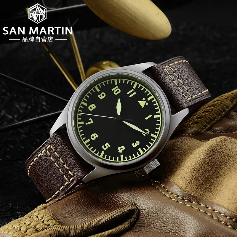 San Martin Новые Титановые Пио автоматические часы сапфировое стекло 200 м