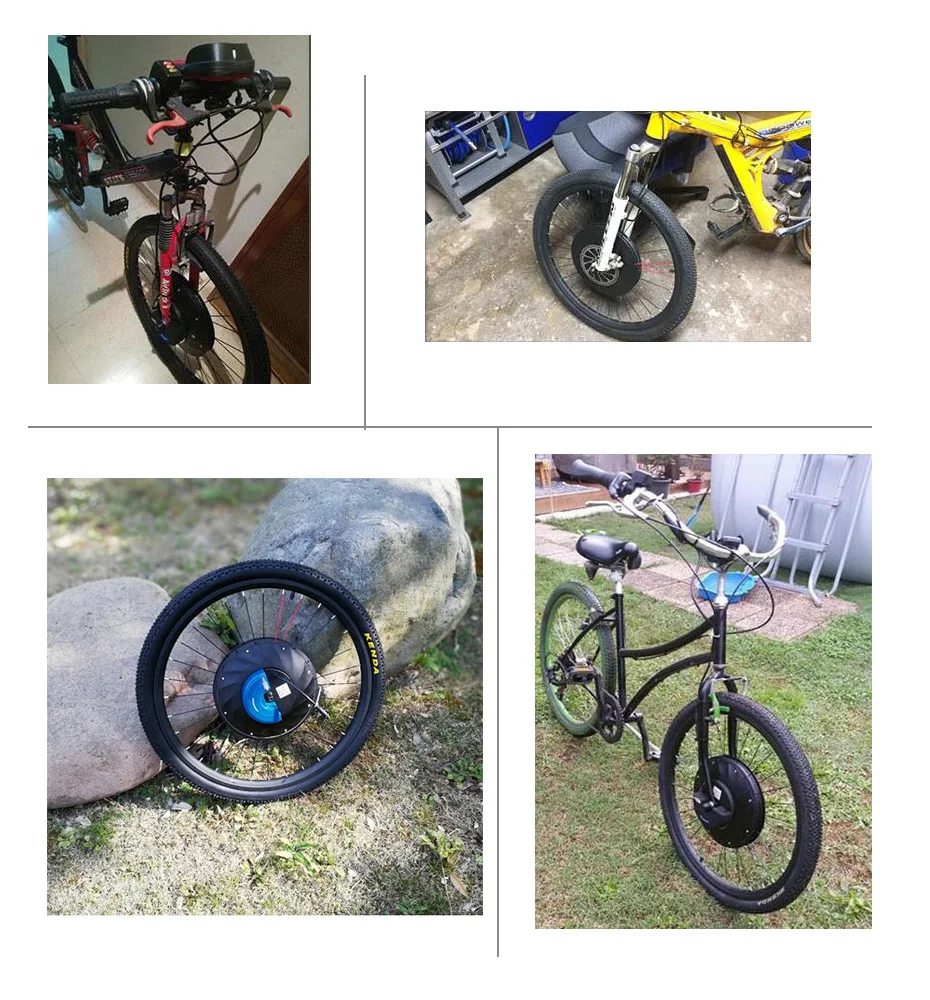 Комплект для переоборудования колес электрического велосипеда 36 В с колесами