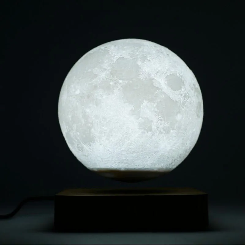 구매 3D 자기 부상 달 램프 크리에이티브 LED 야간 조명, 회전 플로팅 램프 홈 장식 휴일 DIY 패션 선물