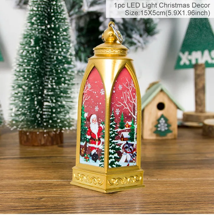 led light style 17 QIFU Рождественские украшения Рождественские рождественские украшения для дома Navidad Noel орнамент с рождественской елкой Декор год - Цвет: led light style 17