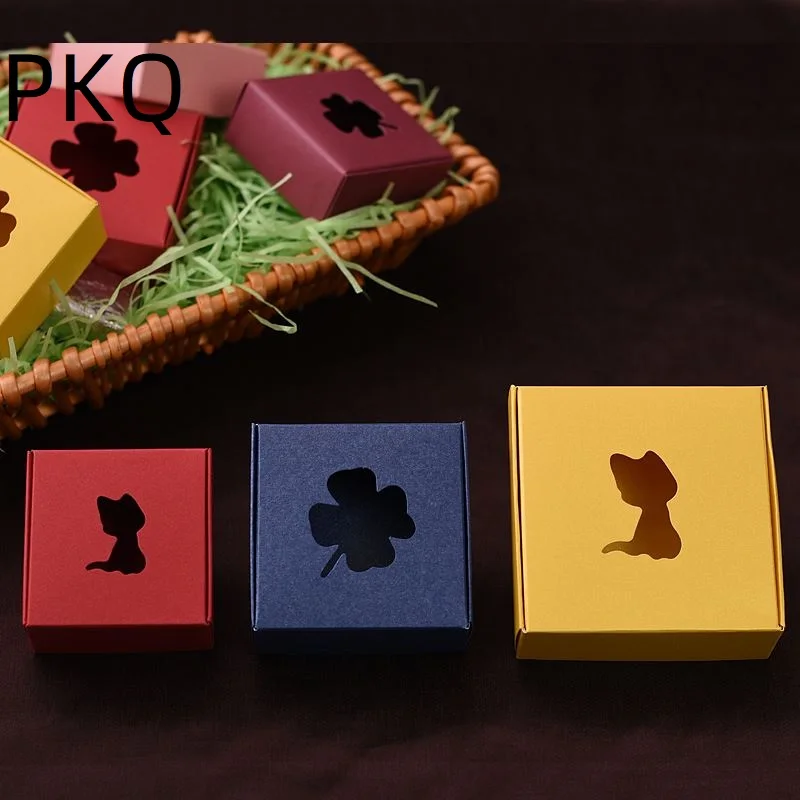 Коричневые оконные коробки из крафт-бумаги полые фотообои свадебные подарки