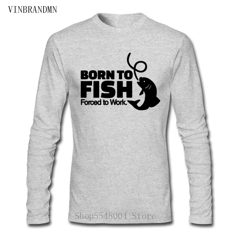 Хипстерская футболка Sporter с принтом рыбалки надписью Born To Fish забавная круглым