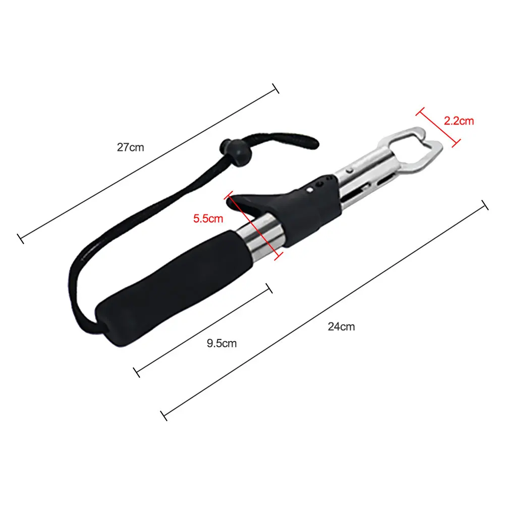 

Fishing Accessories Fish Lip Gripper Stainless Steel Fish Holder Non-slip Handle Fishing Tool