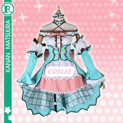 

COSLEE аниме Lovelive!Sunshine! Кэнан мацура белый день Святого Валентина кэнан косплей костюм платье лолиты