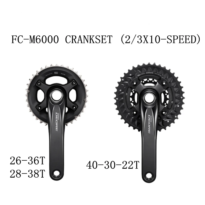DEORE FC M6000 кривошипная система HOLLOWTECH II 2x10 3x10 Speed 40 30 22T 28 38T 26 36T 170 мм 175 M610