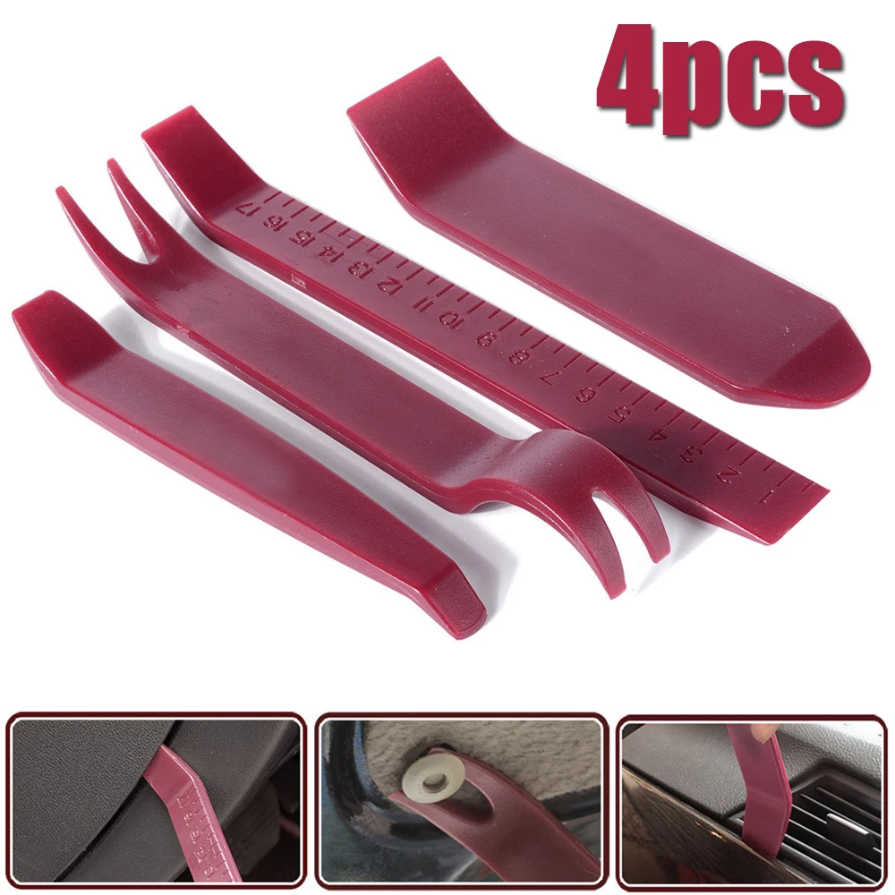 

4pc Luxury Plastic Repairing Tool Car Radio Door Clip Panel Trim Dash Audio Stereo Removal Installation Pry For Car Plastic Trim