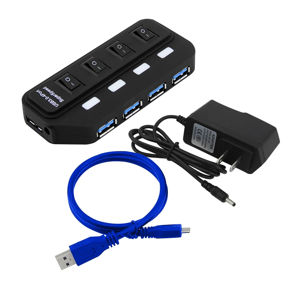 USB 3 0 хаб Компьютерные аксессуары Мульти 7 высокоскоростных портов с