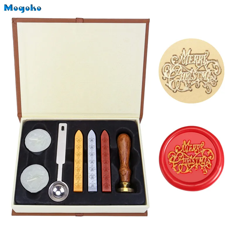 Винтажный восковой штамп Mogoko с уплотнением восковые палочки без фитилей ложка