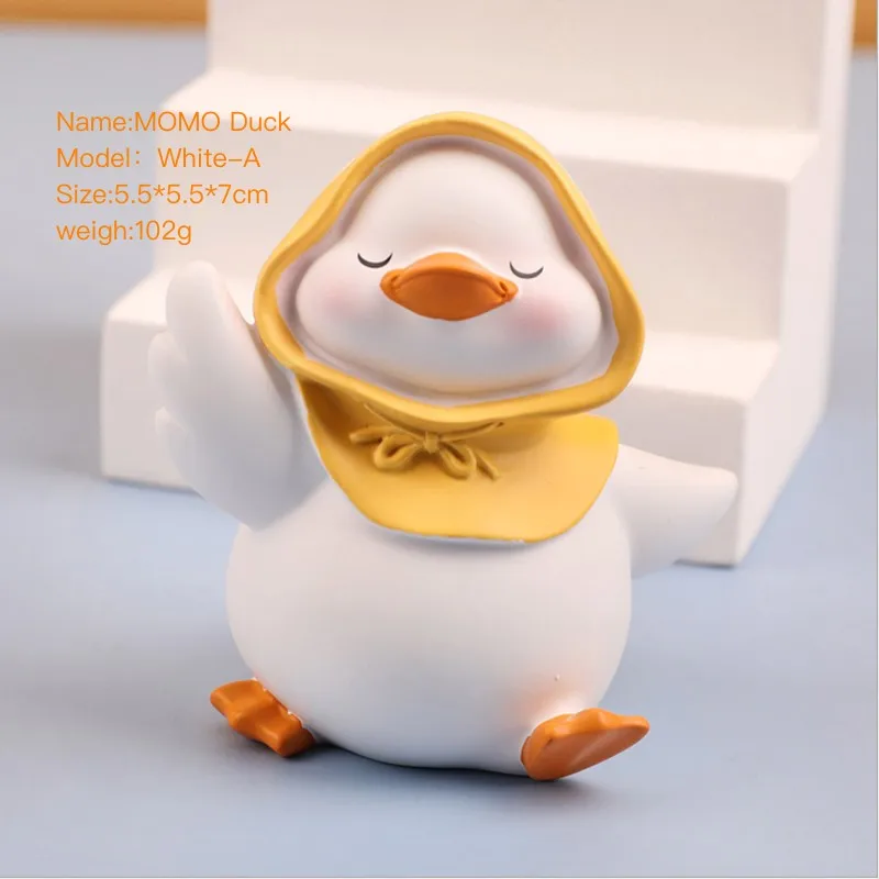 

Милые украшения из смолы Момо-утки, украшения для стола в виде автомобиля, праздничные подарки, милые украшения для комнаты, аксессуары для ...