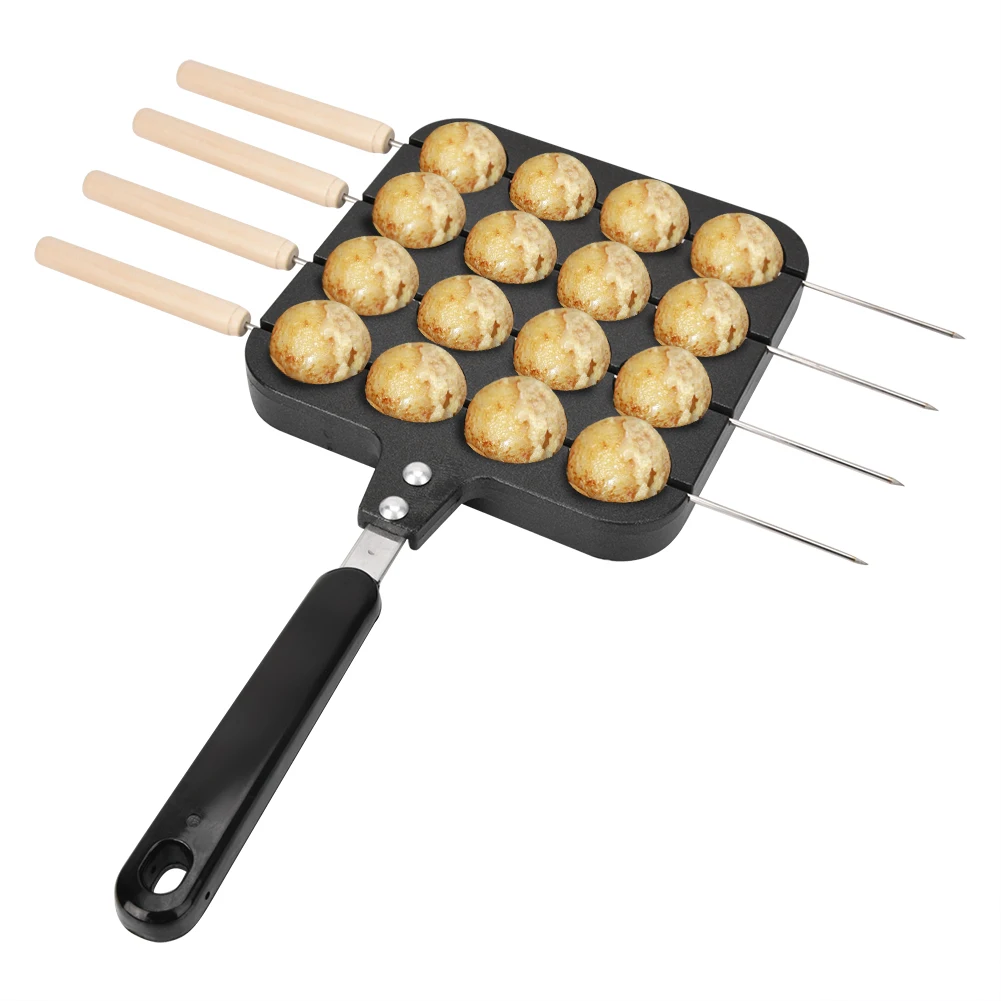 16 fori alluminio Takoyaki Maker Grill Pan polpo piastra a sfera cottura domestica forme di cottura vassoio stampo teglia utensili da cucina