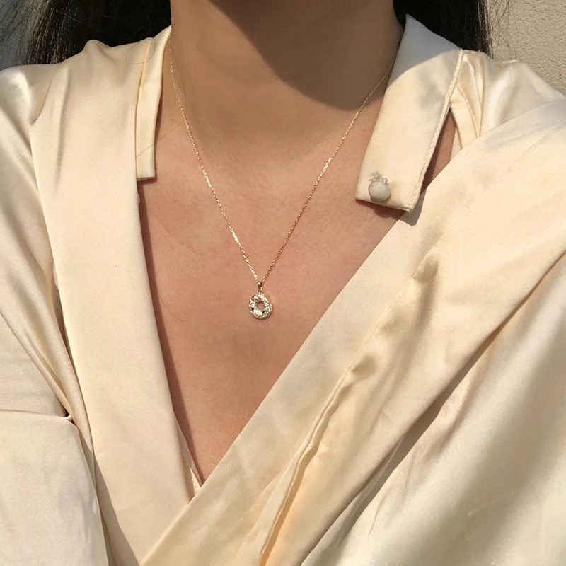 Современные серьги гвоздики с кристаллами swarovski Кулон ожерелье в Корейском стиле