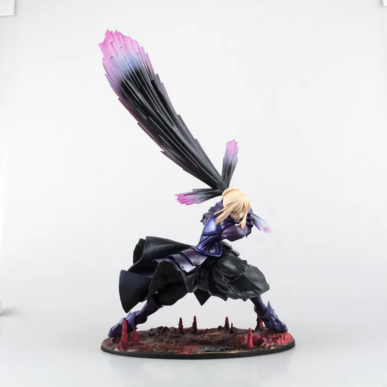 

18cm Japan Anime Fate Stay Night Black Saber Alter Vodigan Ver with MASK Hammer Sword Cartoon Action Figure PVC Model Toys Doll