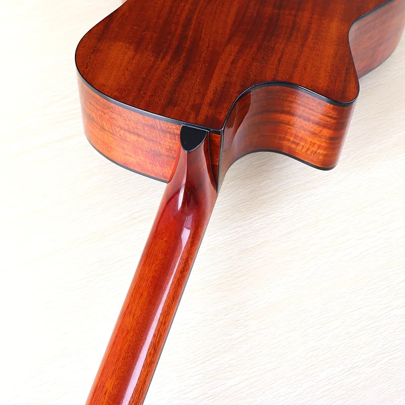 

Full Acacia Koa wood acoustic guitar 6 string high gloss 41 inch folk Guitar cutaway guitar acoustic Guitar brown can add EQ