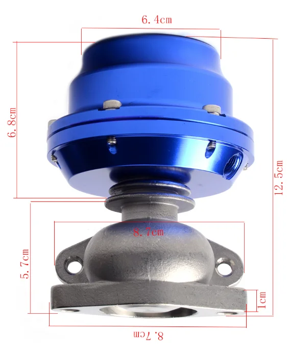 Универсальные 38 мм наружные отходные ворота из алюминия и стали Turbo с фланцем