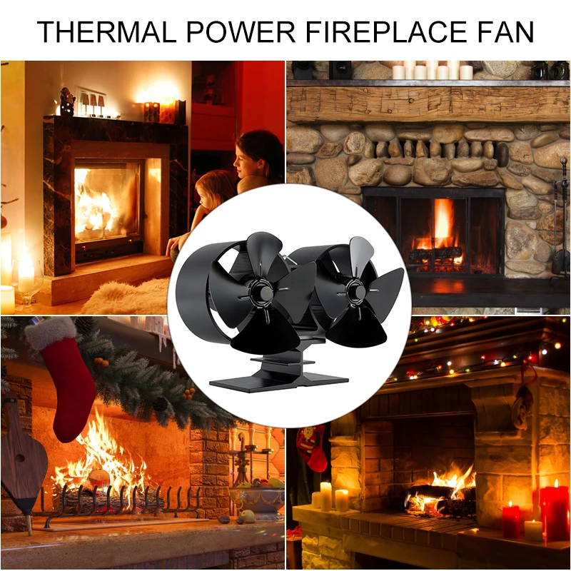 Двойной вентилятор для печи работающий от тепловой энергии древесных бревен