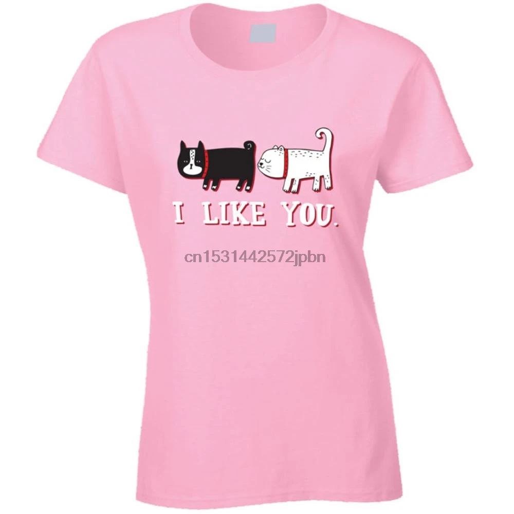 Забавная женская футболка с надписью I Like You Dogs |