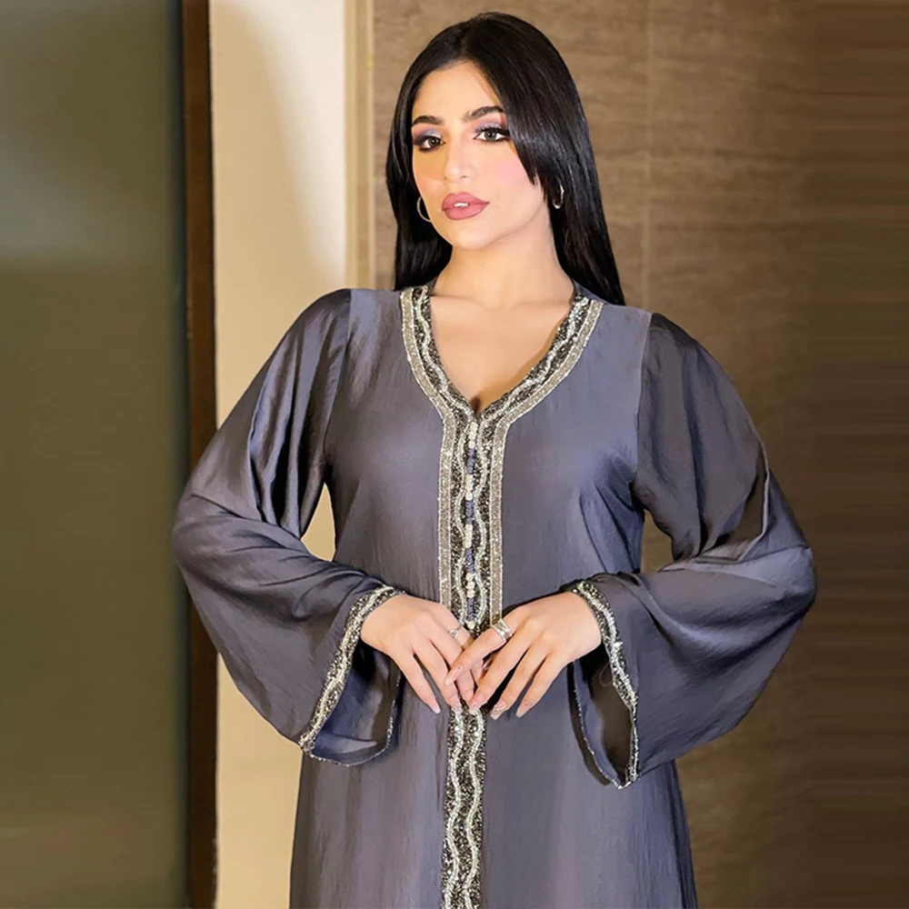 Kaftan Moroccan Caftan Dresses For Women Abaya Dubai Turkey Islam Muslim Dress Djellaba Robe Longue Vetement Musulmane Femme